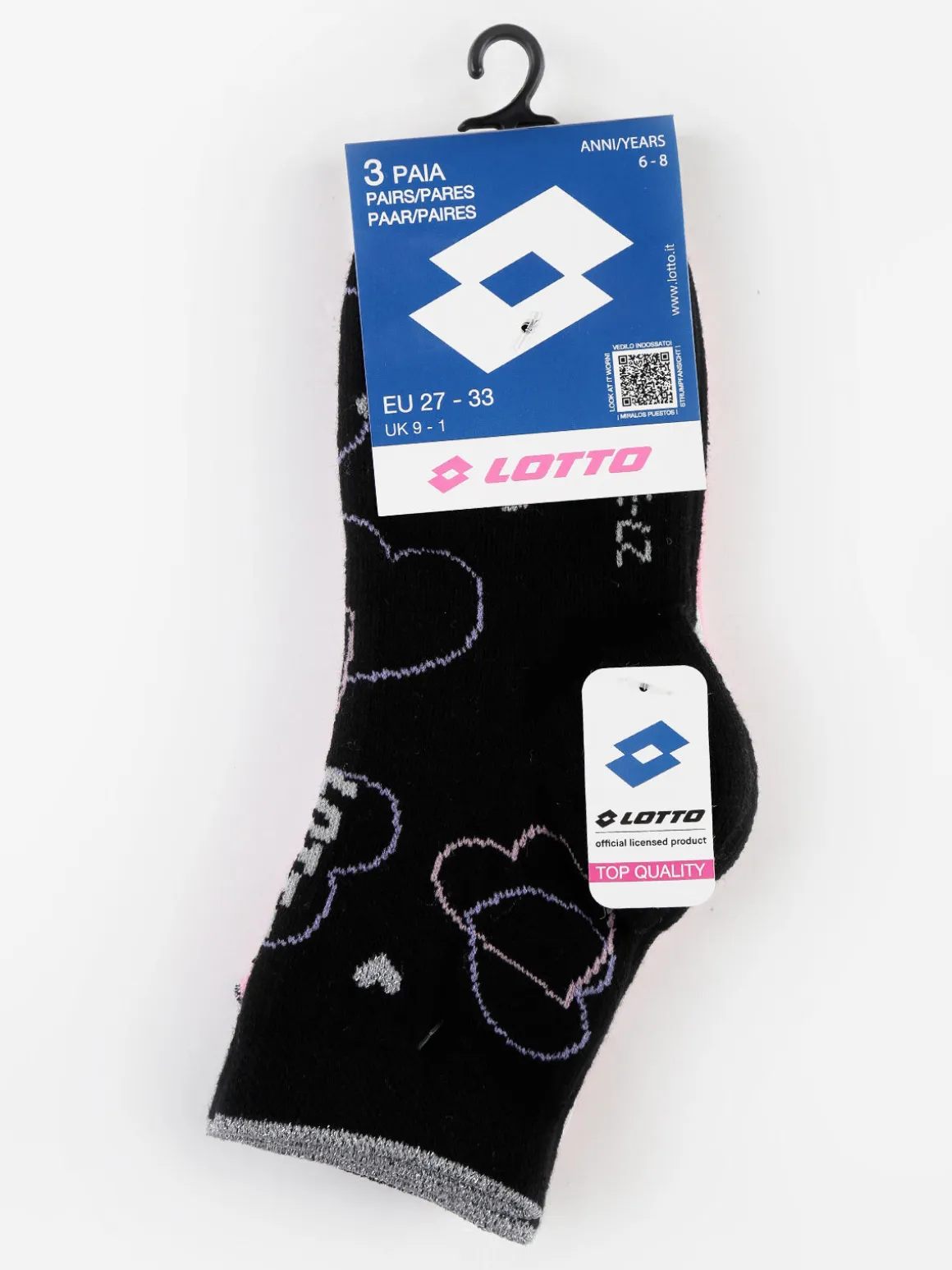 Lotto Calze midi da bambina con lurex Confezione 3 paia