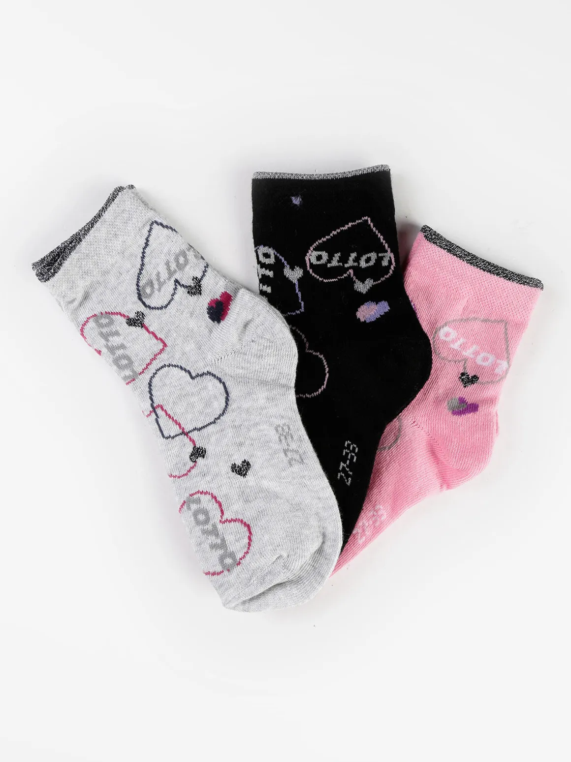 Lotto Calze midi da bambina con lurex Confezione 3 paia