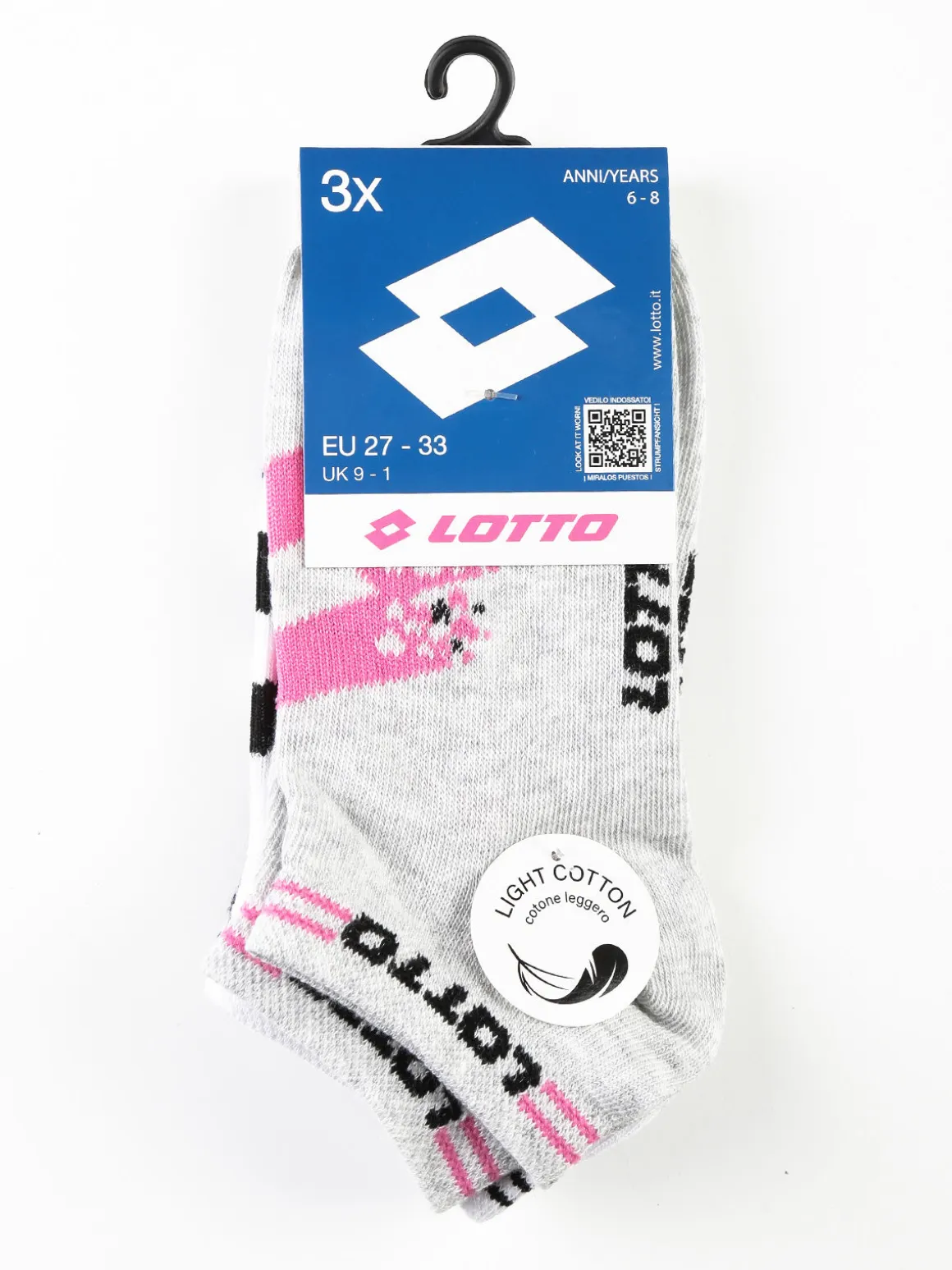 Lotto Calze salvapiede da bambina. Confezione da 3 paia