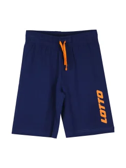Lotto Completo corto da bambino in cotone con t-shirt logo e bermuda - arancione