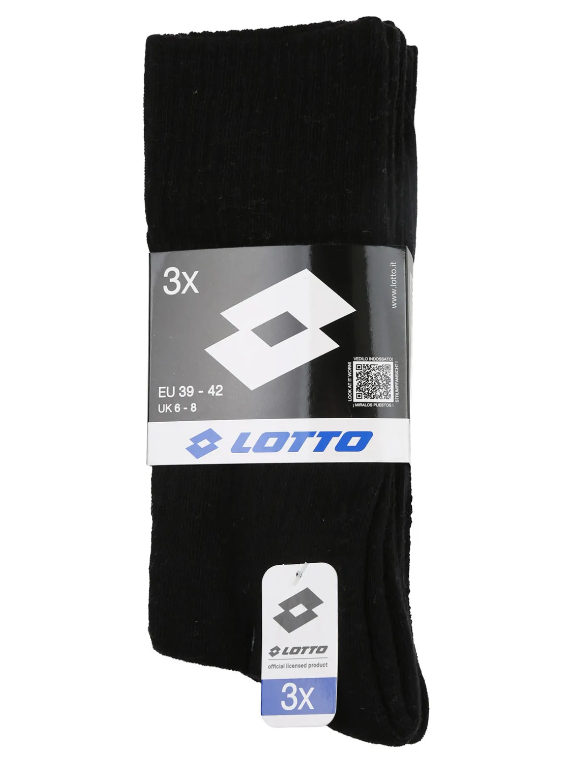 Lotto Confezione da 3 paia di calze tennis uomo - nero