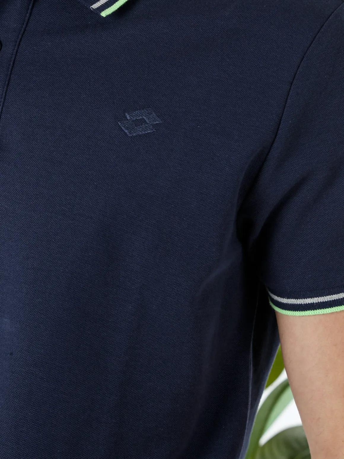 Lotto Polo da uomo in cotone a maniche corte - blu scuro