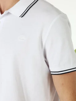 Lotto Polo da uomo in cotone a maniche corte - bianco