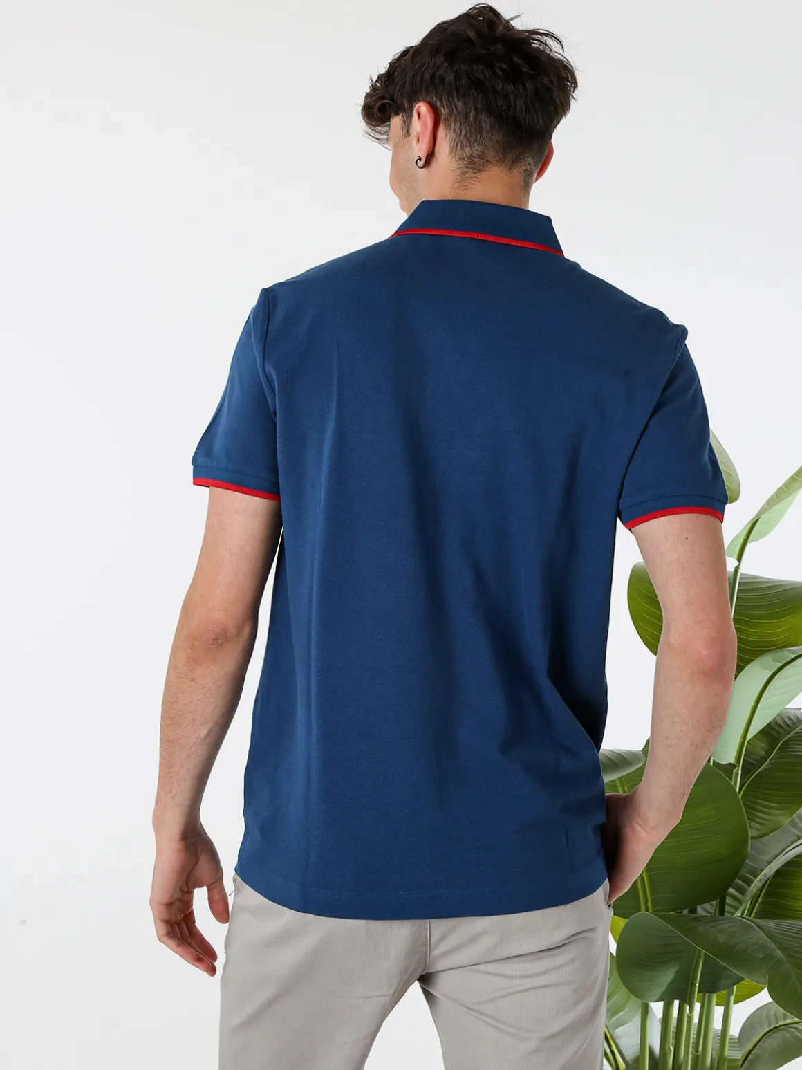 Lotto Polo da uomo in cotone a maniche corte - blu