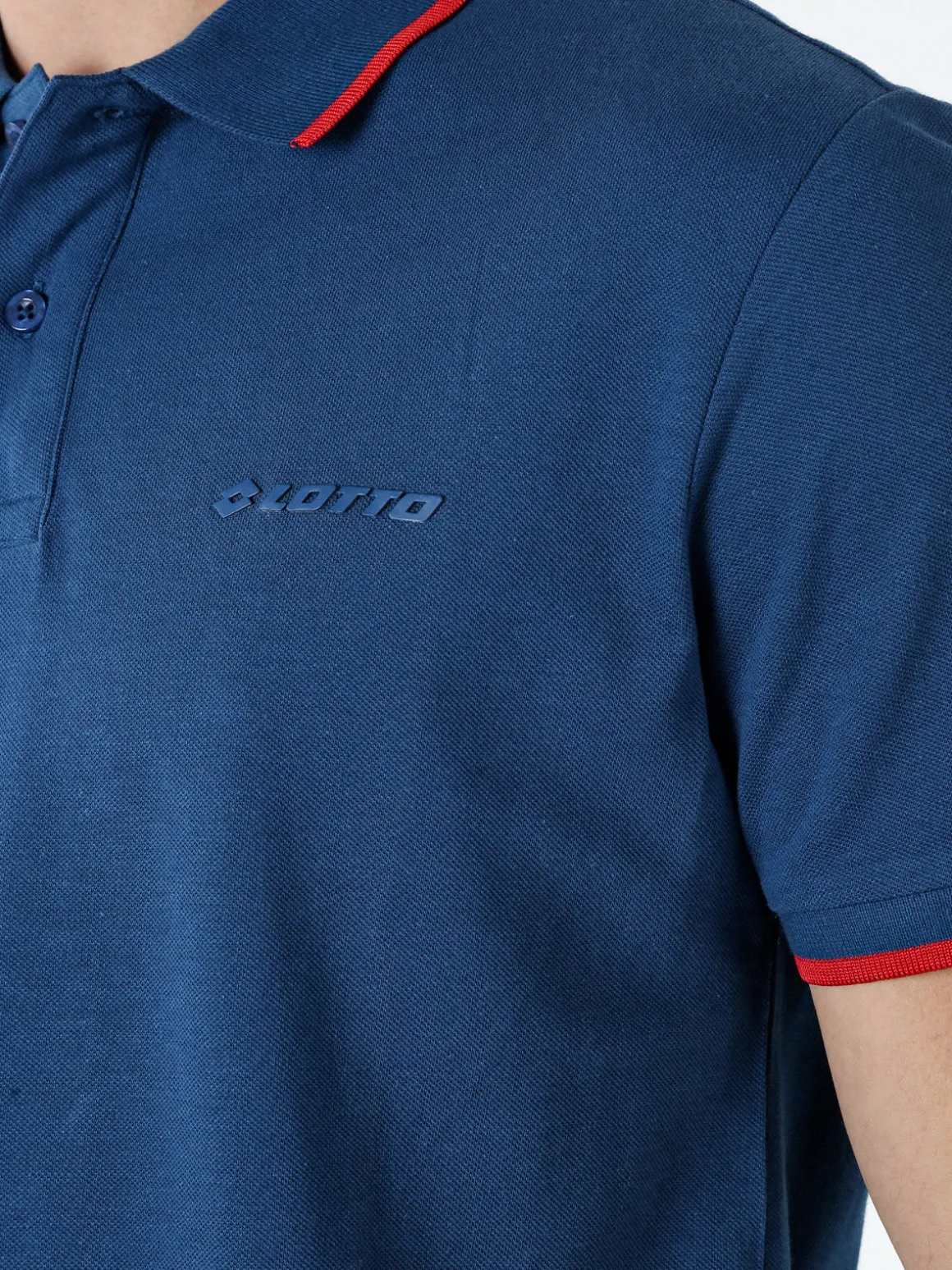 Lotto Polo da uomo in cotone a maniche corte - blu