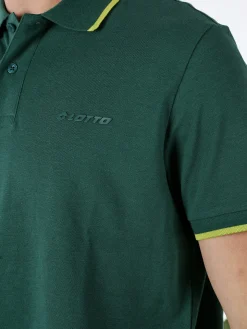 Lotto Polo da uomo in cotone a maniche corte - verde