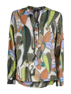 Louise Doro Camicia donna multicolore con scollo a V