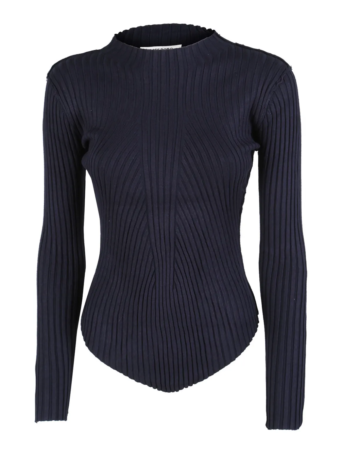 Louise Doro Maglia donna a costine con finale a punta - blu scuro