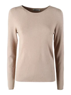 Louise Doro Pullover donna in maglia misto lana - taupe