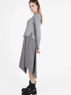 Louise Doro Set abito lungo da donna con maglia girocollo