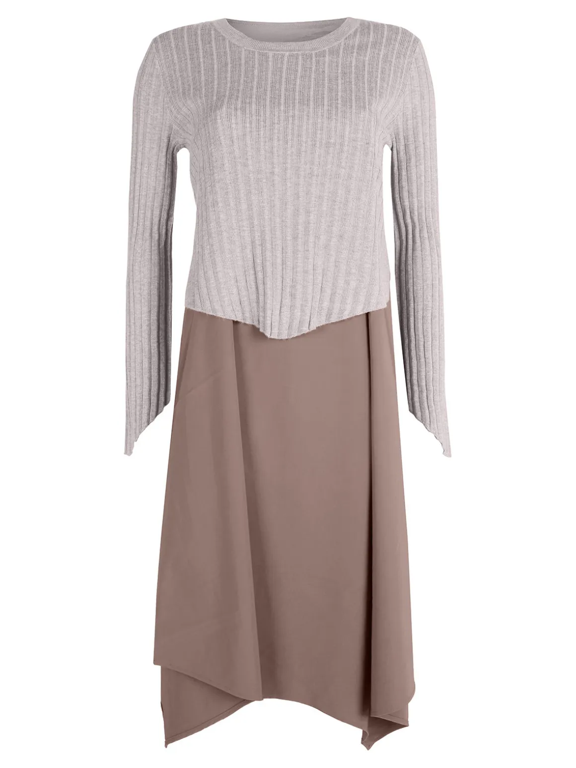 Louise Doro Set abito lungo da donna con maglia girocollo