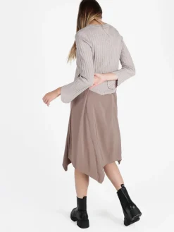 Louise Doro Set abito lungo da donna con maglia girocollo