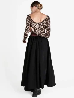 Lovery Abito lungo da donna a maniche lunghe