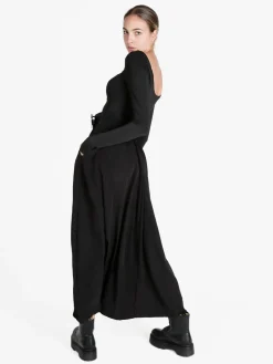 Lovery Abito lungo da donna a maniche lunghe