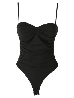 Lovery Top body sgambato con coppe imbottite - nero