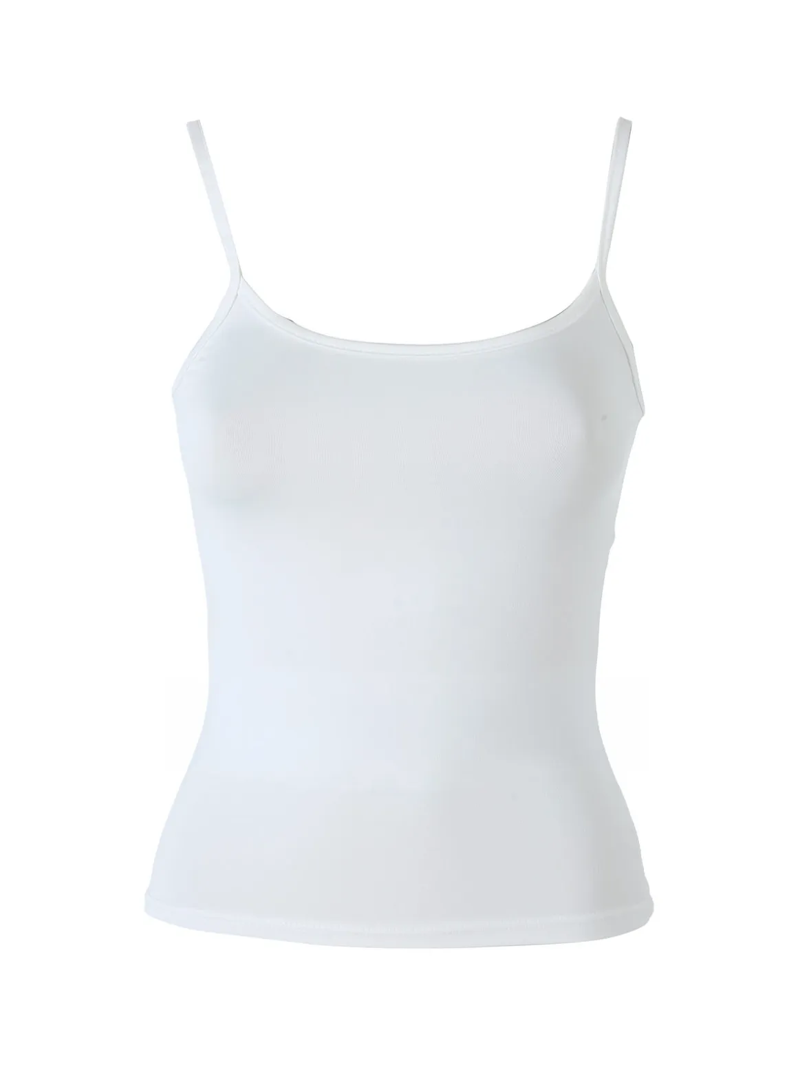 Lovery Top donna con spalline strette - bianco