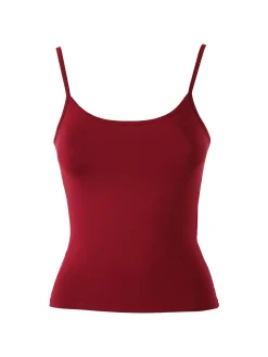 Lovery Top donna con spalline strette - bordeaux