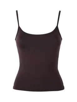 Lovery Top donna con spalline strette - moro