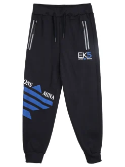 Luca Kids Pantaloni tuta da bambino con interno felpato - blu scuro