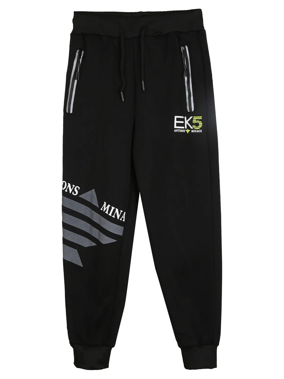 Luca Kids Pantaloni tuta da bambino con interno felpato - nero