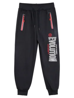 Luca Kids Pantaloni tuta da bambino con interno felpato - blu scuro