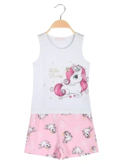Luisa Chic Completo corto da bambina con canotta e shorts