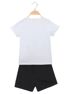 Luisa Chic Completo corto da bambina 2 pezzi con strass