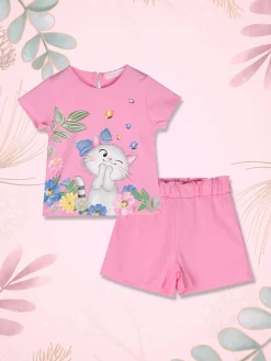 Luisa Chic Completo corto da neonata con t-shirt e shorts