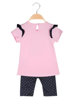Luisa Chic Completo corto da neonata con t-shirt e shorts animalier
