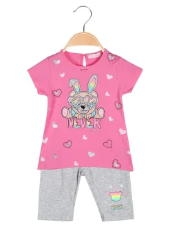 Luisa Chic Completo corto da neonata con t-shirt e leggings corti
