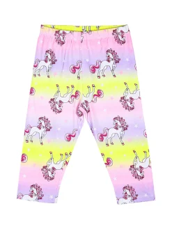 Luisa Chic Completo da bambina unicorno con t-shirt e pinocchietti