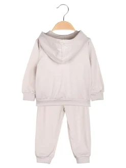 Luisa Chic Completo tuta 3 pezzi da neonata con cappuccio e zip - beige