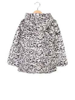 Luisa Chic Giacca da bambina in pelliccia sintetica con cappuccio