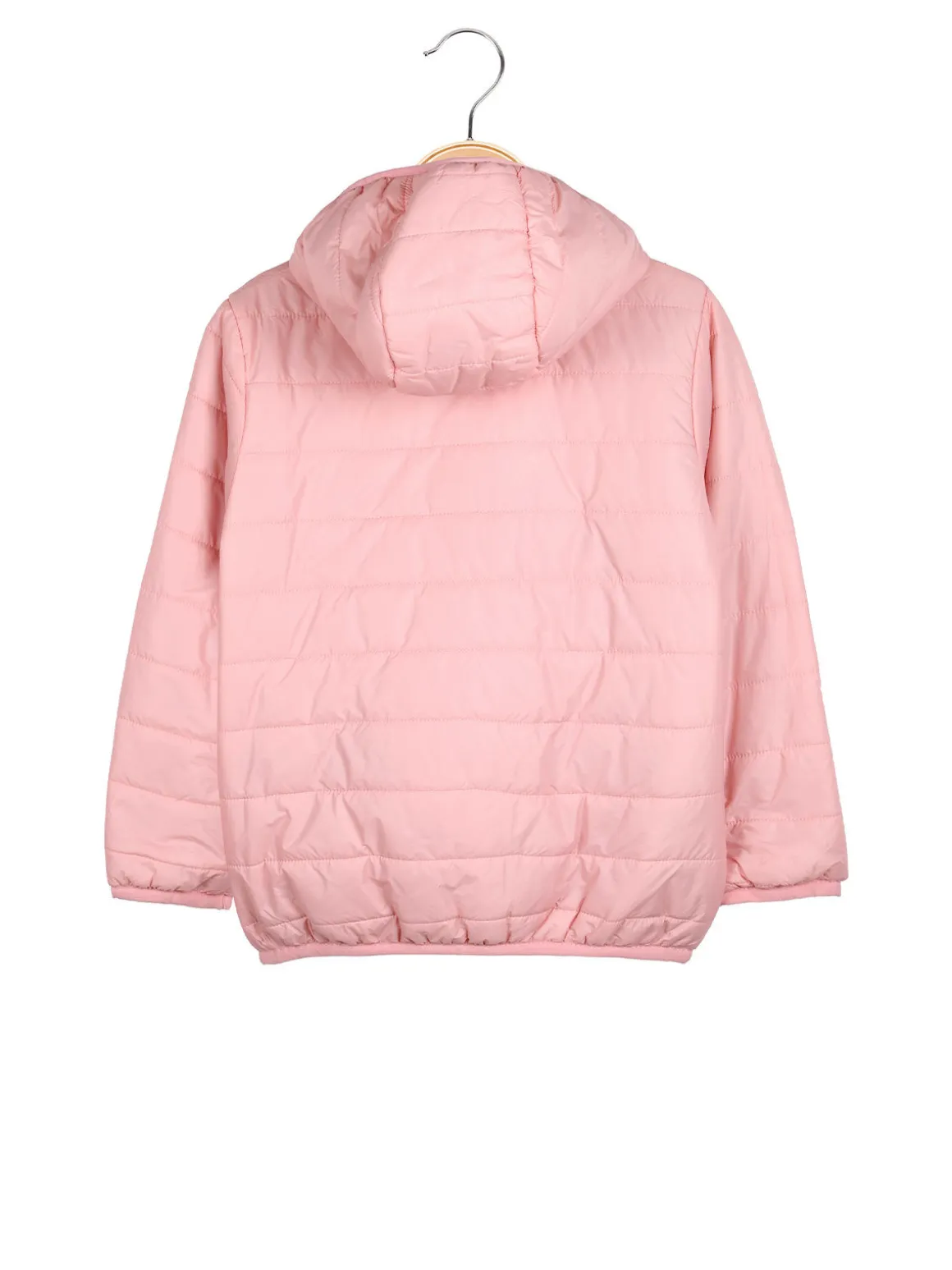 Luisa Chic Giubbino 100 grammi da bambina reversibile con cappuccio e zip - rosa
