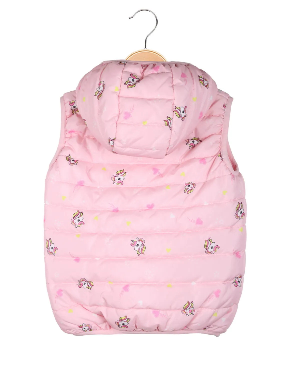Luisa Chic Giubbino smanicato da bambina con cappuccio e zip - rosa