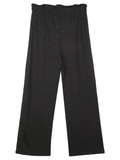 Luisa Chic Pantaloni a coste da bambina con brillantini