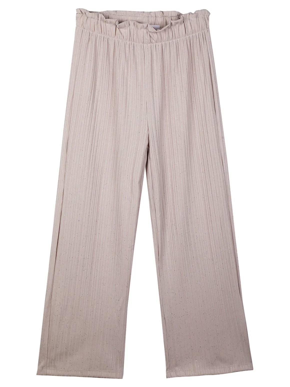 Luisa Chic Pantaloni a coste da bambina con brillantini