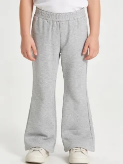 Luisa Chic Pantaloni da bambina a zampa con strass - grigio