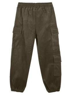 Luisa Chic Pantaloni da bambina in velluto con tasconi laterali