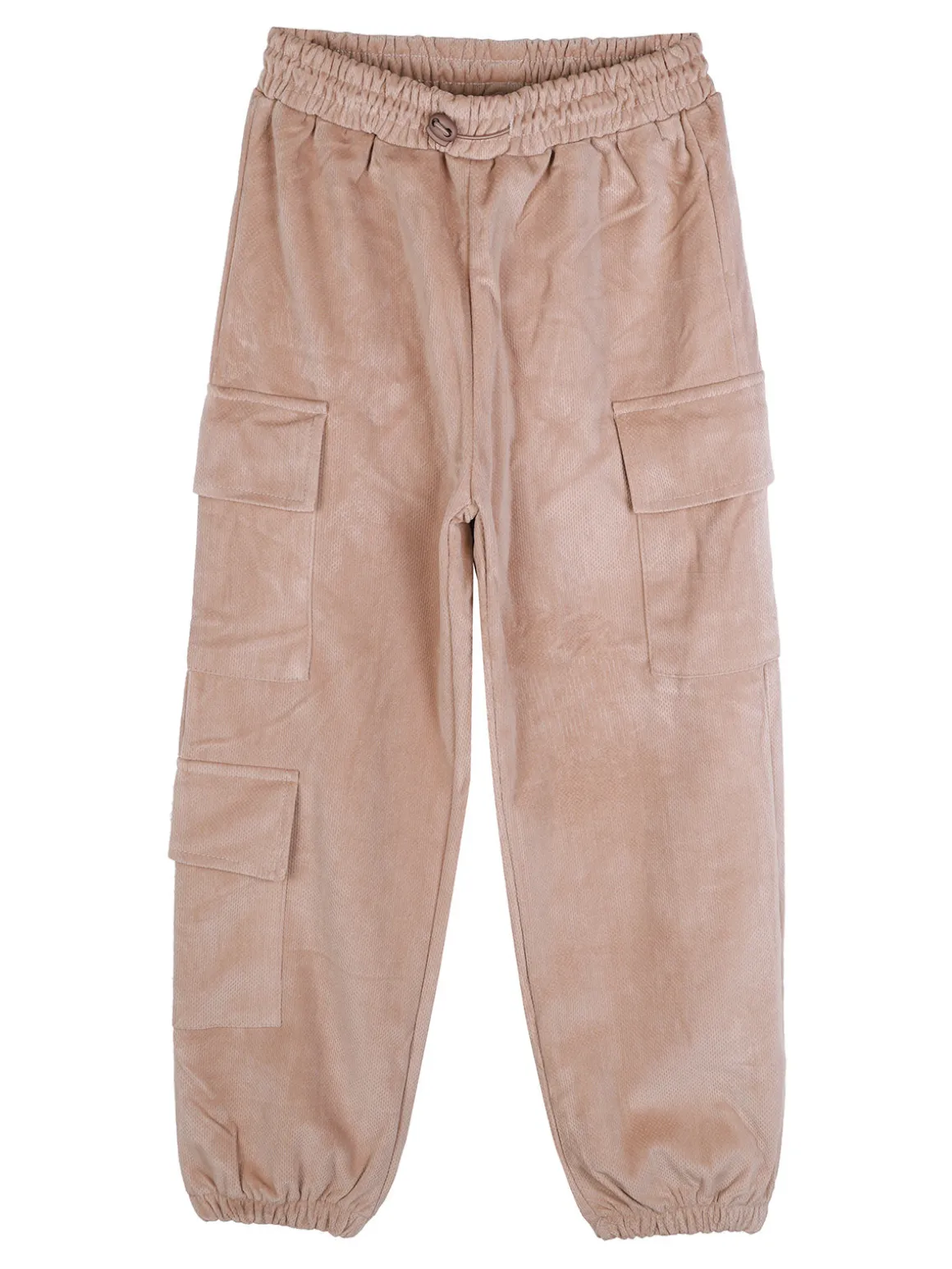 Luisa Chic Pantaloni da bambina in velluto con tasconi laterali