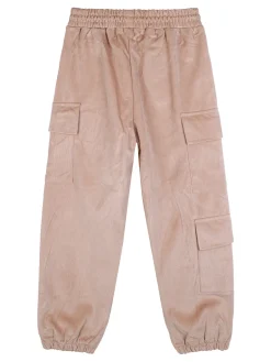 Luisa Chic Pantaloni da bambina in velluto con tasconi laterali
