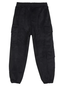 Luisa Chic Pantaloni da bambina in velluto con tasconi laterali