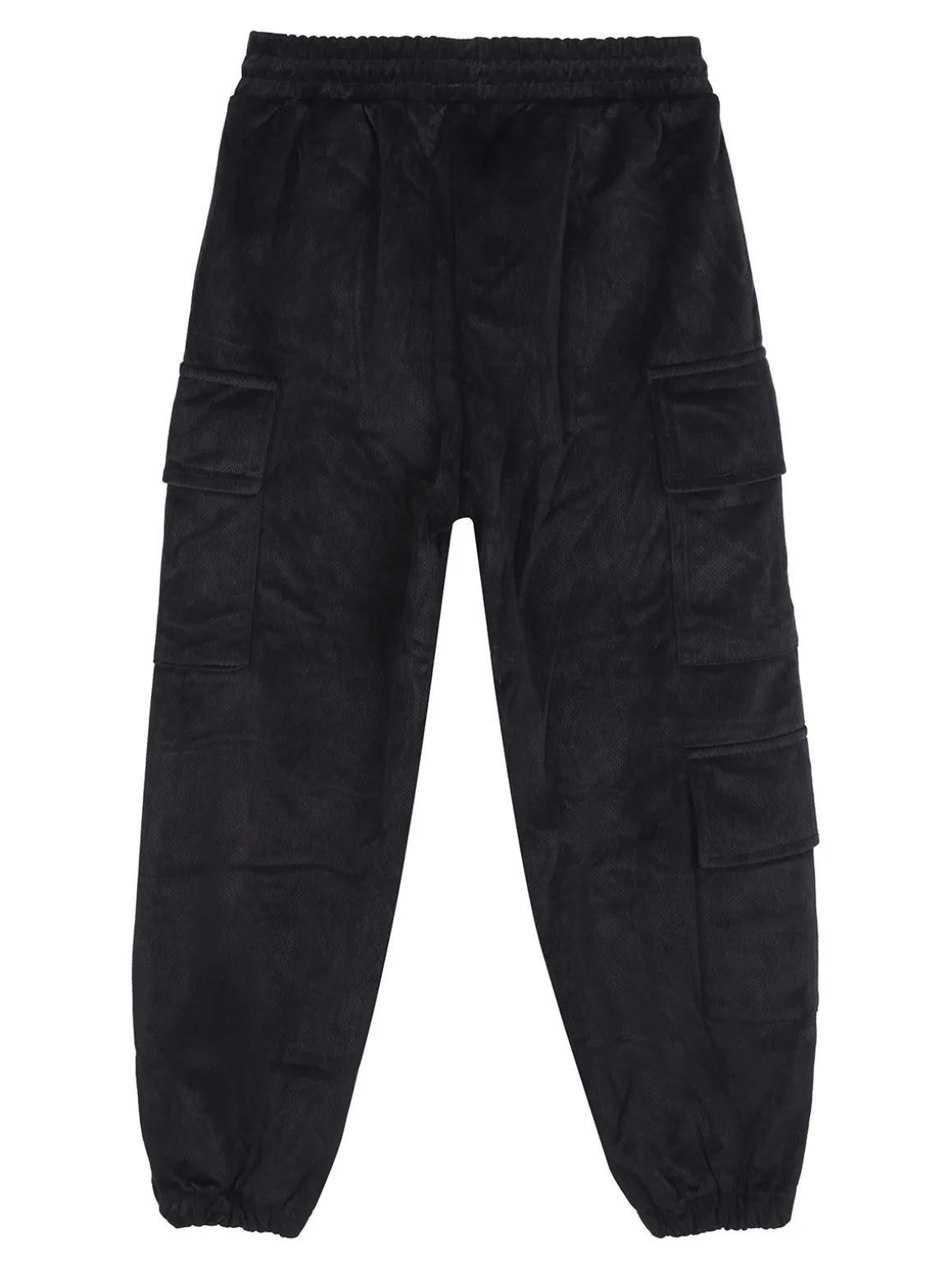 Luisa Chic Pantaloni da bambina in velluto con tasconi laterali