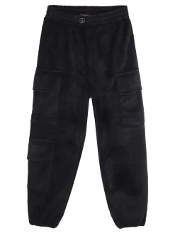 Luisa Chic Pantaloni da bambina in velluto con tasconi laterali