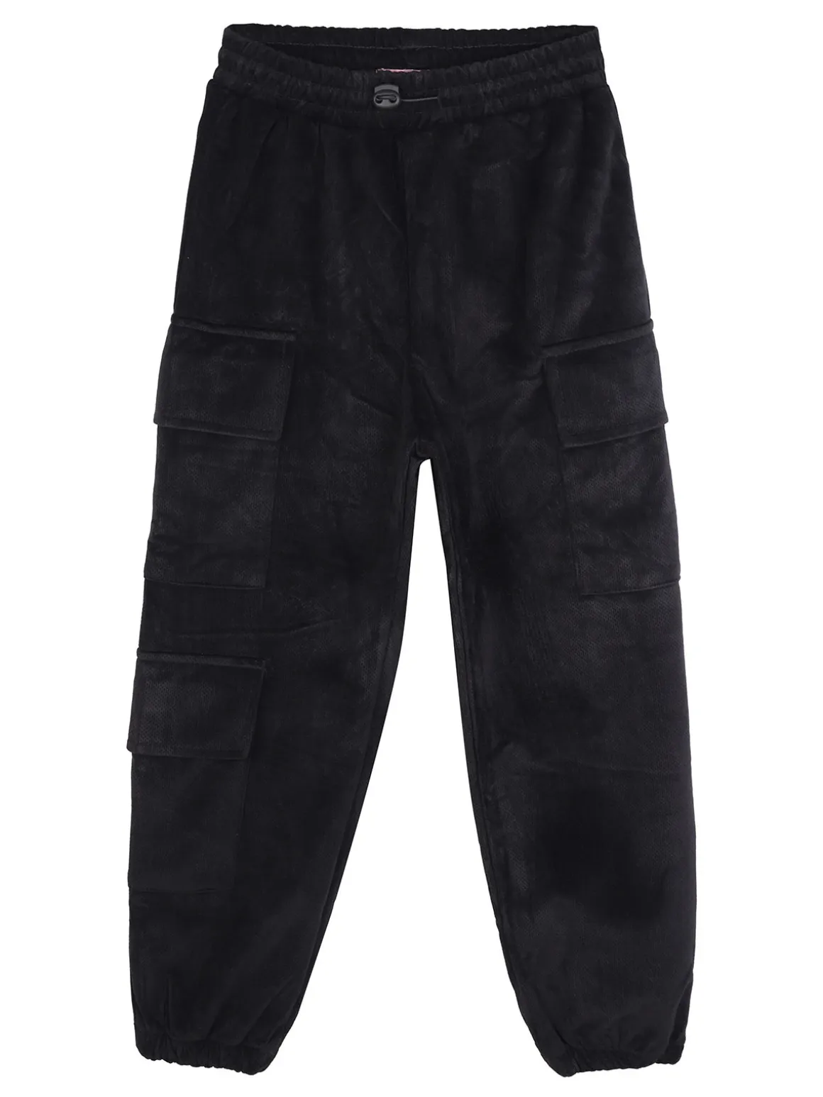 Luisa Chic Pantaloni da bambina in velluto con tasconi laterali