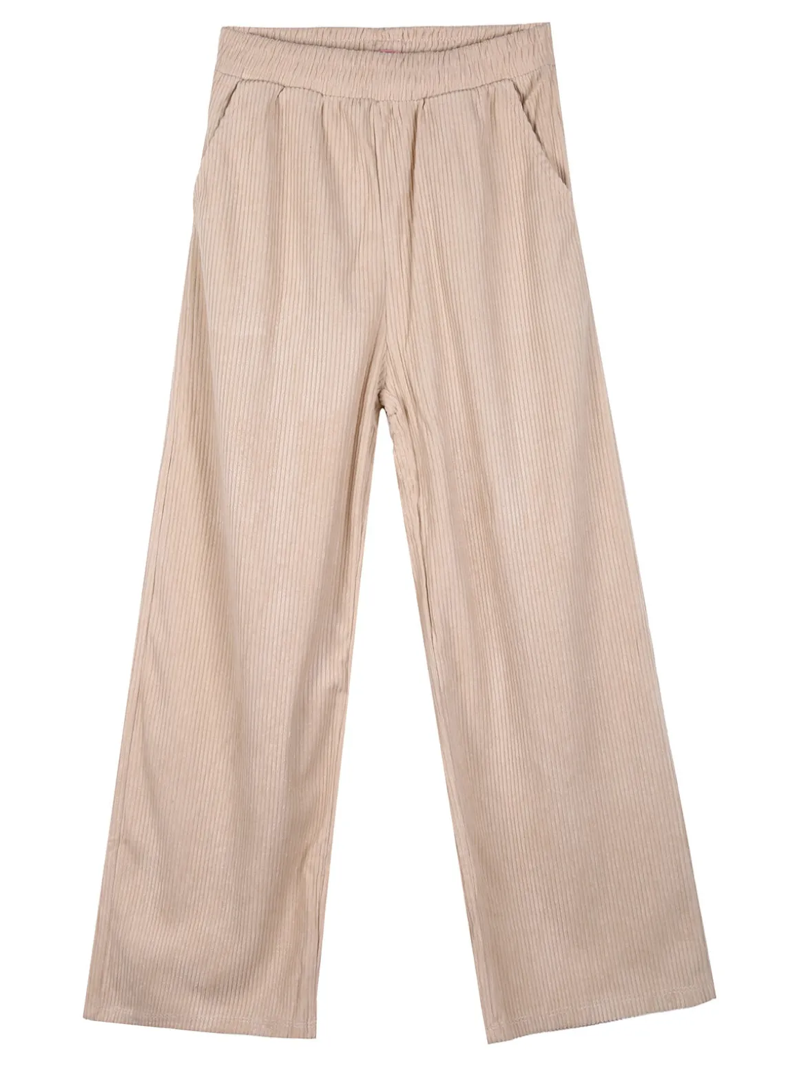Luisa Chic Pantaloni da bambina a costine in velluto - viola