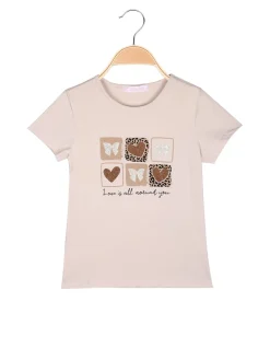 Luisa Chic T-shirt da bambina con stampa disegni