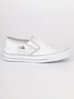 Lulu' Sneakers slip on con pizzo Bianco