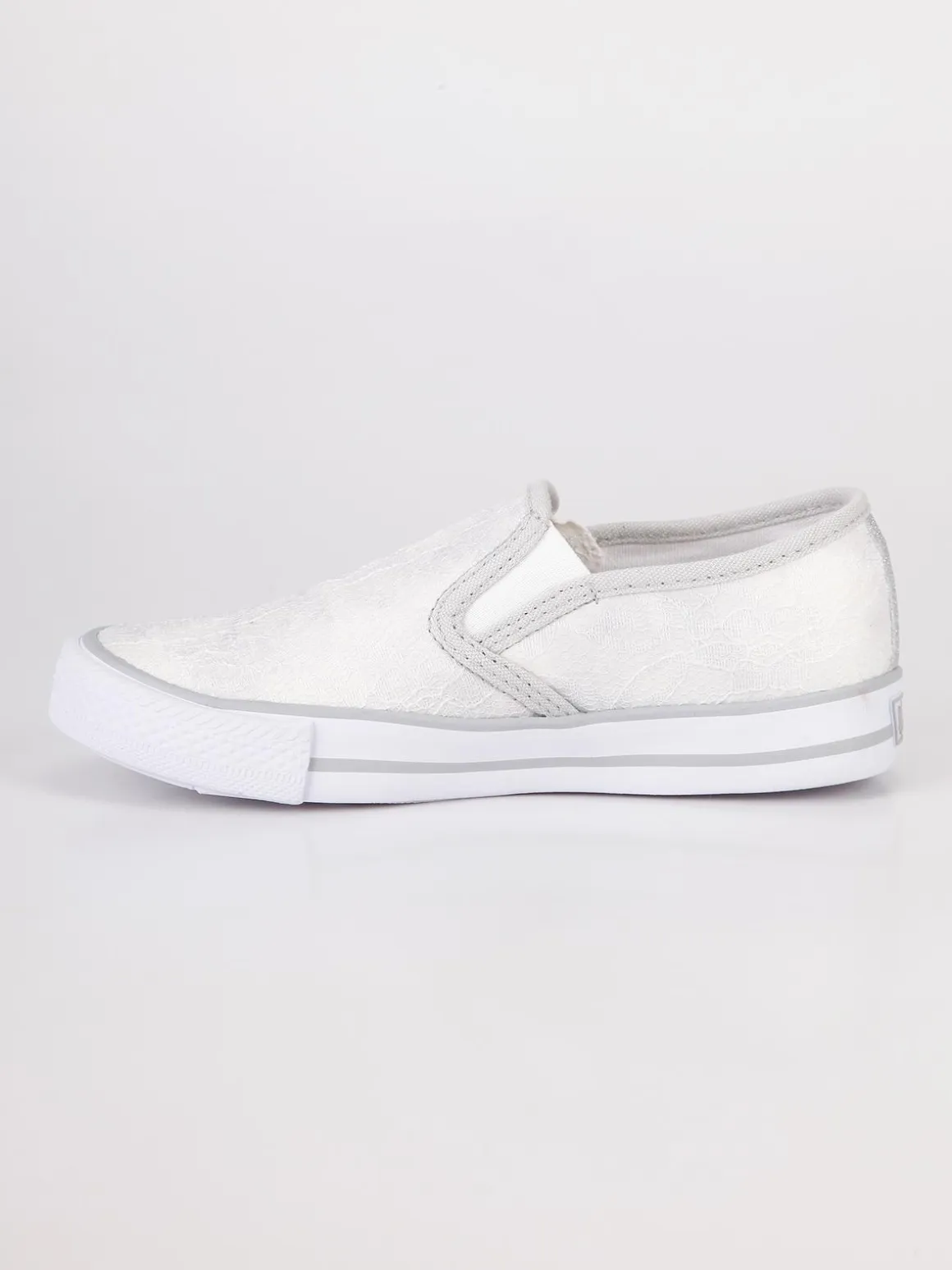 Lulu' Sneakers slip on con pizzo Bianco
