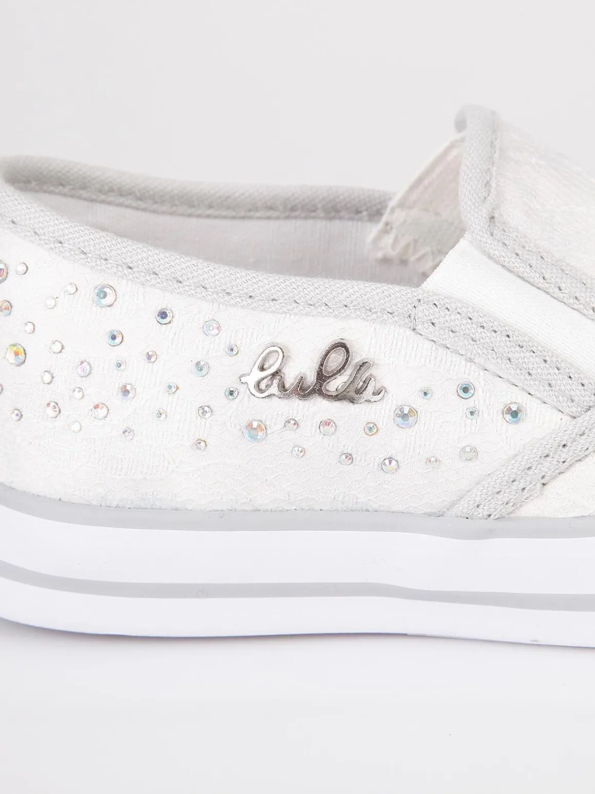 Lulu' Sneakers slip on con pizzo Bianco